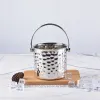 DF99332 Luxury single-layer hand-pressed ice cube bucket, stainless steel non-magnetic ice bucket, stainless steel hammered ice bucket, stainless steel bright ice bucket, not DF TRADING HOUSE details Picture